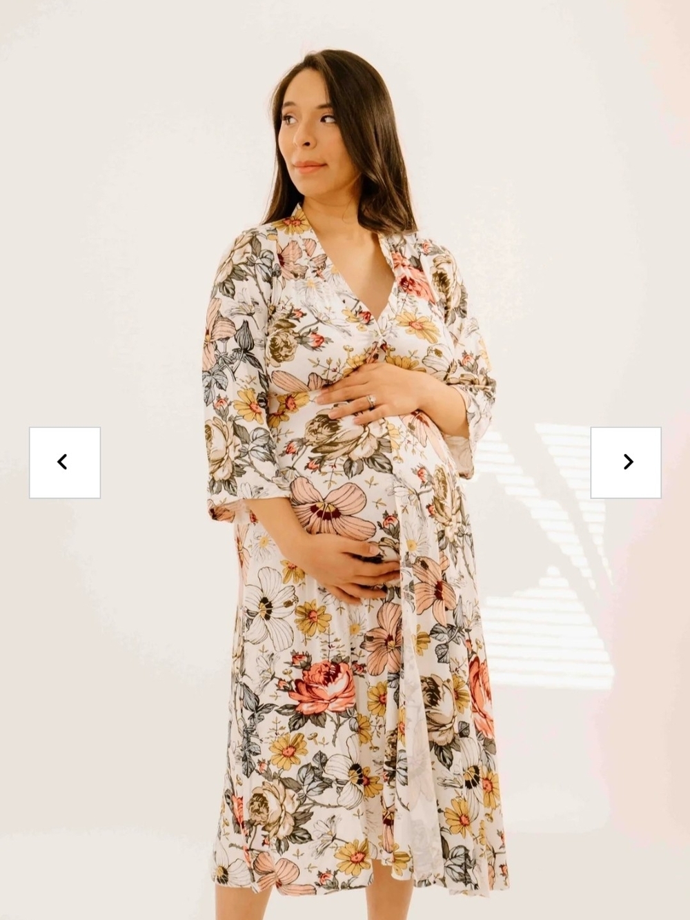 Maternity Robe - Vintage Floral